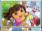 Puzzle fun Dora with boots csajos jtkok ingyen